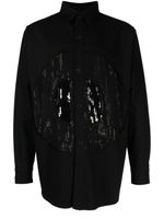 Edward Cuming chemise à col italien - Noir