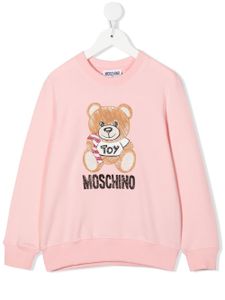 Moschino Kids sweat en coton à logo imprimé - Rose