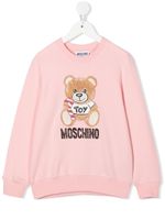 Moschino Kids sweat en coton à logo imprimé - Rose - thumbnail