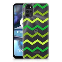 Motorola Moto G22 TPU bumper Zigzag Groen