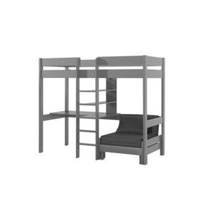 LUCEVI - Pino Hoogslaper + Bureau + Slaapfauteuil 90x200 cm - Grijs