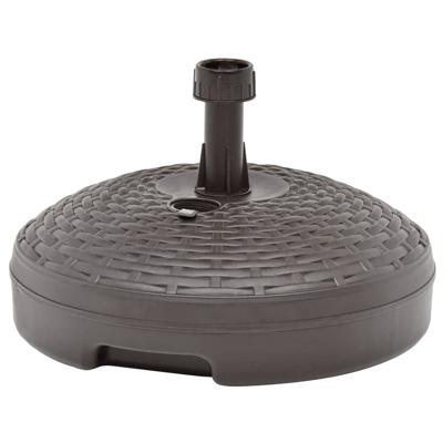 VidaXL Parasolvoet gevuld met zand/water 20 l kunststof rattan bruin