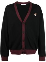 Maison Kitsuné cardigan à patch logo - Noir
