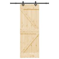 Schuifdeur met beslag 70x210 cm massief grenenhout