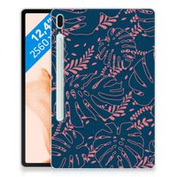 Samsung Galaxy Tab S7FE Siliconen Hoesje Palm Leaves - thumbnail