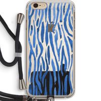 Blauwe nerven: iPhone 6 PLUS / 6S PLUS Transparant Hoesje met koord