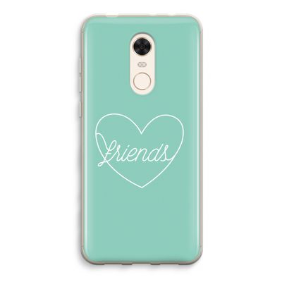 Friends heart pastel: Xiaomi Redmi 5 Transparant Hoesje