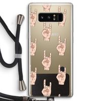 Rock: Samsung Galaxy Note 8 Transparant Hoesje met koord