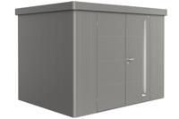 Biohort Metalen tuinhuis Neo - Dubbele deur - Kwartsgrijs - 2C (292x236 cm)- Plat dak- Metaal- Biohort Biohort Metalen tuinhuis Neo - Dubbele deur - Kwartsgrijs - 2C (292x236 cm)- Plat dak- Metaal- Biohort