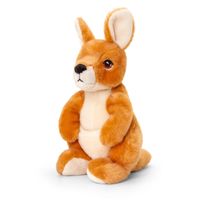 Keel Toys Pluche knuffel dier wallaby kangoeroe - bruin - 20 cm