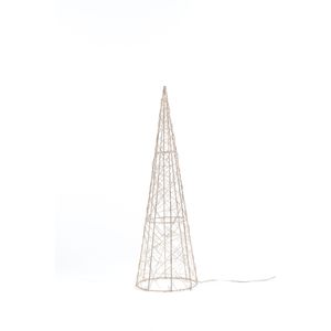 Anna Collection LED kerstboom kegel - H40 cm - goud - metaal   -