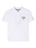 Tommy Hilfiger Junior polo en piqué à logo brodé - Blanc - thumbnail