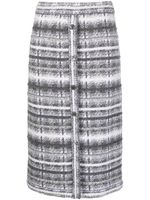 Thom Browne jupe droite à motif tartan - Gris - thumbnail