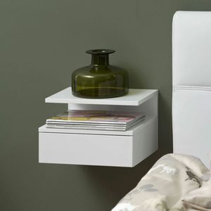 Hangend Nachtkastje 'Cecilie' met lade, kleur wit
