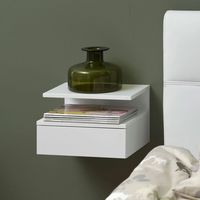 Hangend Nachtkastje 'Cecilie' met lade, kleur wit