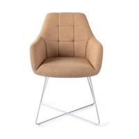 Jesper Home Noto eetkamerstoel Toasted Toffee cross white