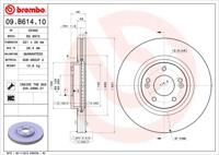 Remmenset, remschijf BREMBO, Remschijftype: Binnen geventileerd, Inbouwplaats: Achteras, u.a. für KIA, Hyundai - thumbnail