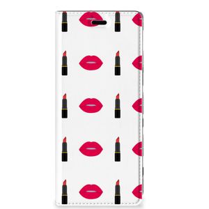 Sony Xperia 5 Hoesje met Magneet Lipstick Kiss