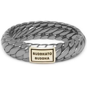 Buddha to Buddha 125BR-SG Ring Ben XS Black Rhodium Shine zwart-goudkleurig