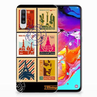 Samsung Galaxy A70 | Silliconen Back Cover | Postzegels
