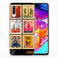 Samsung Galaxy A70 | Silliconen Back Cover | Postzegels