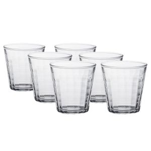 18x Drinkglazen/waterglazen transparant 220 ml Prisme