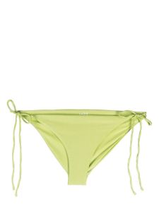 JADE Swim bas de bikini noué à effet métallisé - Vert