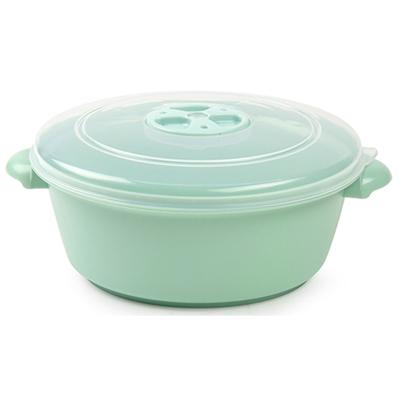 PlasticForte Magnetronschaal met deksel/ventiel - 1L - lichtgroen - kunststof - BPA vrij