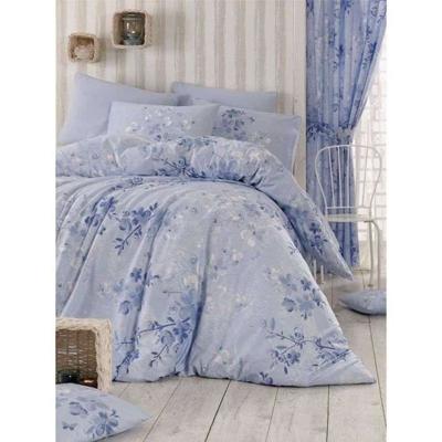 Beddengoedset - 1 dekbedovertrek 220 x 240 cm + 2 kussenslopen 60 x 60 cm - 100% versterkt katoen - Blauw