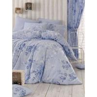 Beddengoedset - 1 dekbedovertrek 220 x 240 cm + 2 kussenslopen 60 x 60 cm - 100% versterkt katoen - Blauw