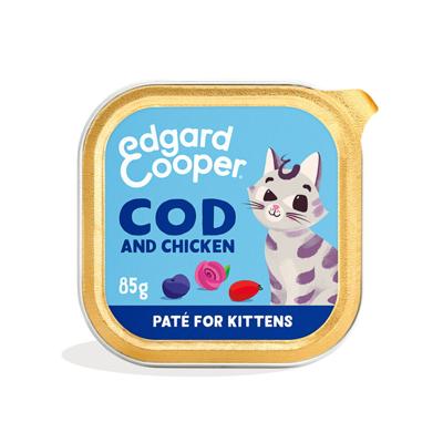 Cat kitten pate cod/chicken 85g - Edgard en cooper
