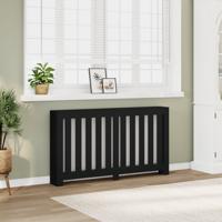 VidaXL Radiatorombouw 149x20x82 cm bewerkt hout zwart
