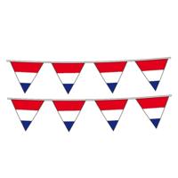 Vlaggenlijn Holland - 2x stuks - Nederlandse vlag - rood wit blauw - 10 meter