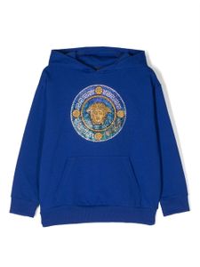 Versace Kids hoodie Medusa à ornements strassés - Bleu