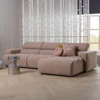 WOOOD Loungebank 'Novi' Rechts, Geweven melange stof, kleur Taupe