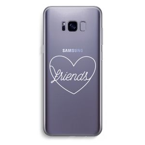 Friends heart pastel: Samsung Galaxy S8 Plus Transparant Hoesje