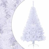 VidaXL Kunstkerstboom met standaard half 150 cm pvc wit
