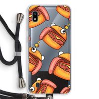 Hamburger: Samsung Galaxy A10 Transparant Hoesje met koord