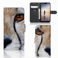 Huawei P20 Lite | Telefoonhoesje | Met pasjeshouder | Cheetah
