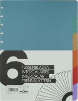 Atoma tabbladen, voor A4+ schriften, uit PP, set van 6, geassorteerde kleuren - thumbnail