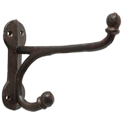 Jassen kapstok haken - 2x st - 10 x 4 x 15 cm - staal - kapstokhaken