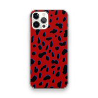 Red Leopard: iPhone 12 Pro Transparant Hoesje
