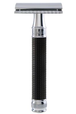 Edwin Jagger double edge safety razor 3D diamond zwart chroom