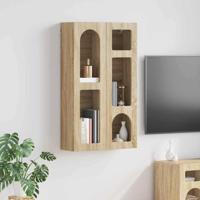 Hangkast met plank Sonoma Eiken 59 x 20 x 100 cm Bewerkt hout