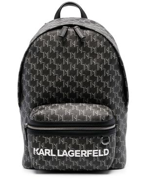 Karl Lagerfeld sac à dos à motif monogrammé - Noir
