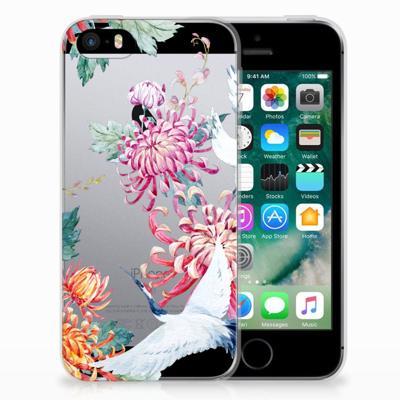 Apple iPhone SE | 5S | TPU Hoesje | Bird Flowers
