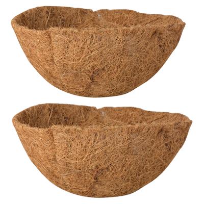 Esschert Design Voorgevormde inlegvel kokos - 2x stuks - voor hanging basket - D25 cm