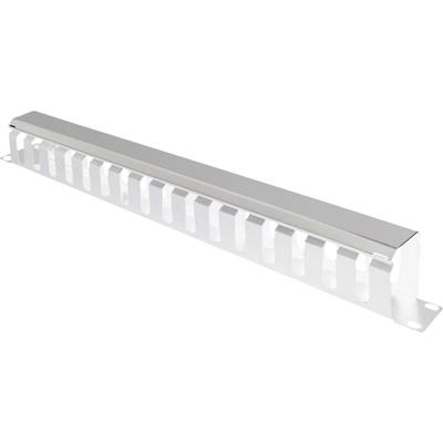 VALUE 19 Frontplaat 1 HE met rangeerkanaal 40 x 40 mm, grijs
