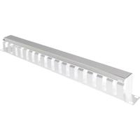 VALUE 19 Frontplaat 1 HE met rangeerkanaal 40 x 40 mm, grijs VALUE 19 Frontplaat 1 HE met rangeerkanaal 40 x 40 mm, grijs