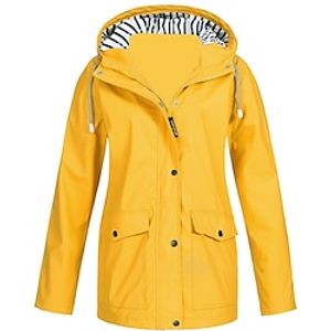 dames regenjas wandelen regenjas waterdichte jas outdoor winddicht sneldrogend lichtgewicht capuchon windjack parka trenchcoat top camping jacht vissen marine roze blauw paars Lightinthebox